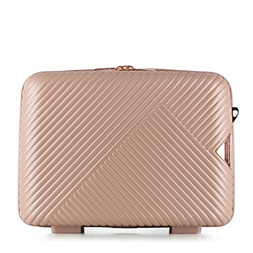 WITTCHEN Maleta de cosméticos maleta de viaje equipaje de mano maleta de cabina maleta rígida de policarbonato cerradura de combinación GL Style Line Neceser Rosa